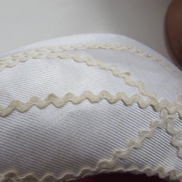 Vintage 1970 Era Hat High Crown Pink Felt White Brim